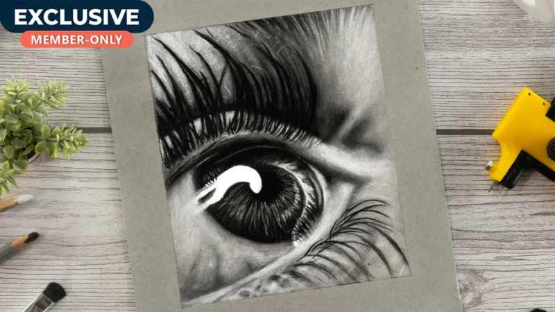 Drawing Realistic EYE using Charcoal Pencils!
