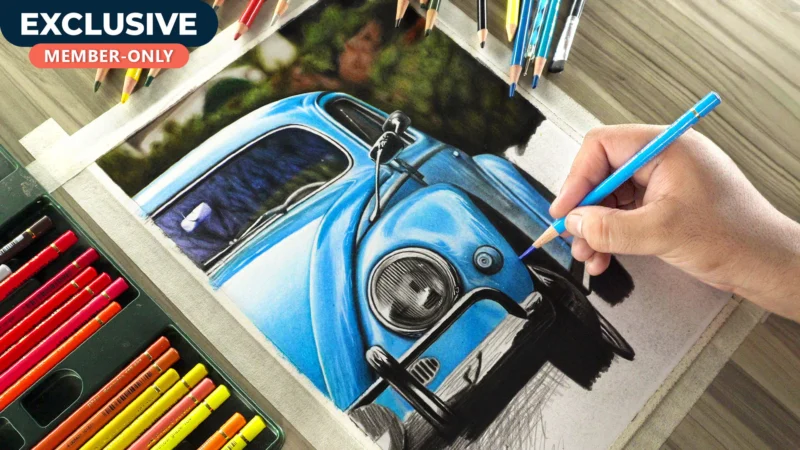 Realistic Car Drawing!