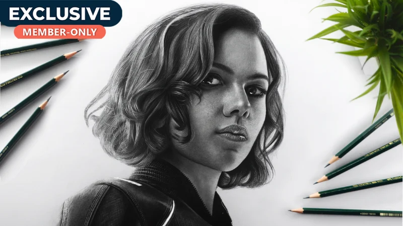 Drawing the Black Widow | Portrait Tutorial