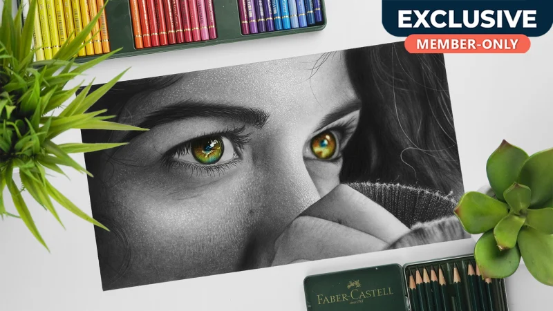 How to draw Hyper Realistic Close up Portrait