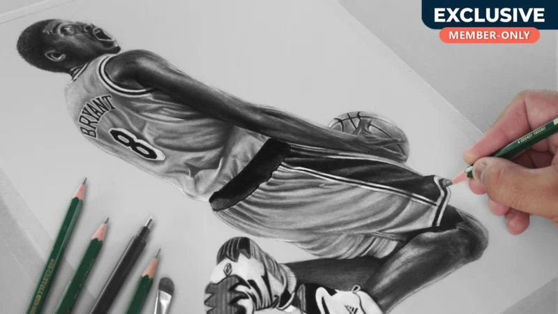 Drawing Kobe Bryant Basketball Dunk for BEGINNERS