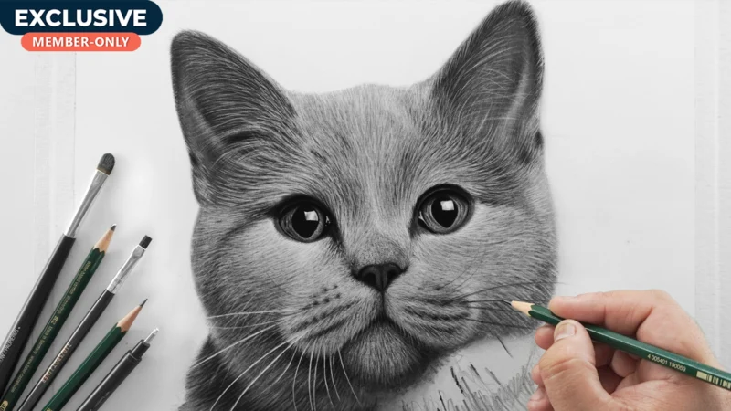 How to Draw Realistic Cat