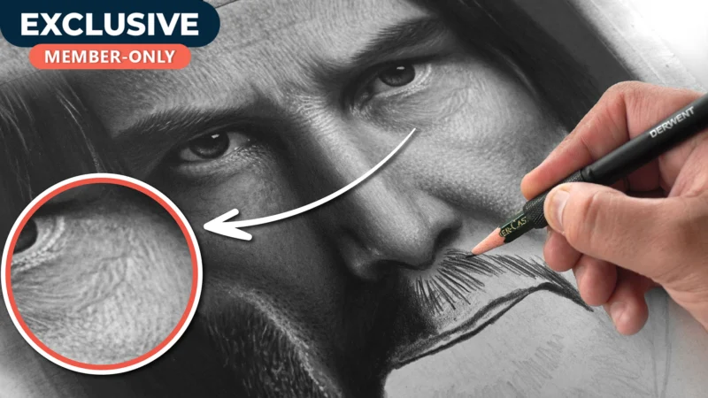 Drawing Hyper-Realistic John Wick Portrait