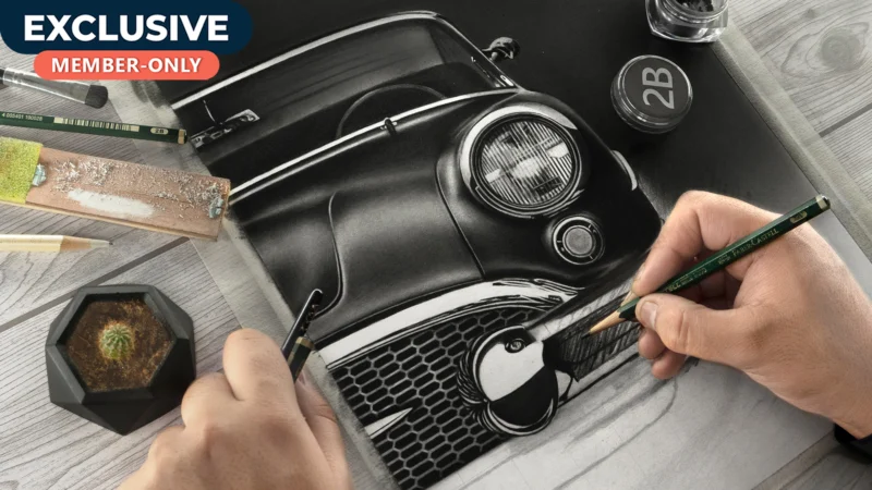 Vintage CAR Drawing!