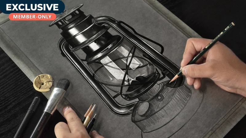 Hyper Realistic LANTERN Drawing!