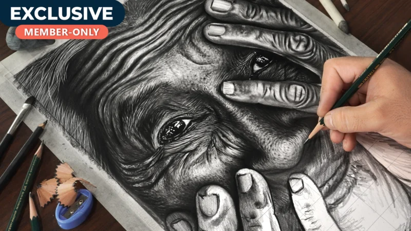 Hyper Realistic ELDERLY Portrait Drawing!