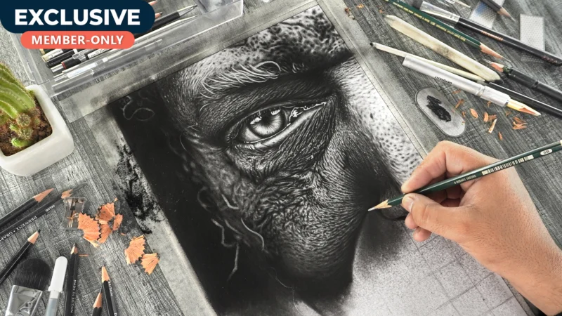Realistic Elderly Portrait Drawing!