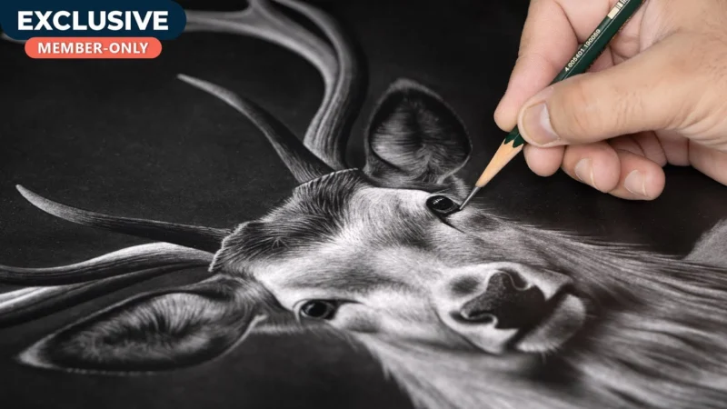 How to Draw a Realistic Stag with Graphite!